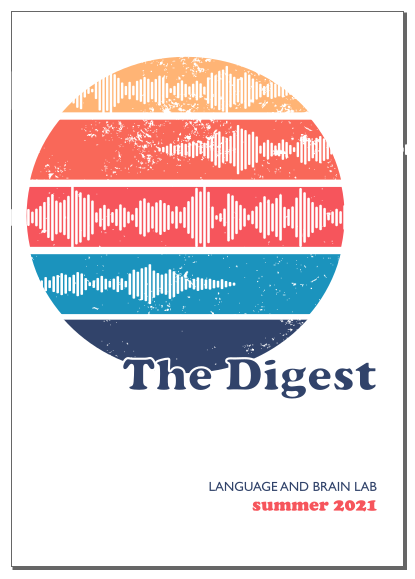 The cover of the special summer 2021 issue of The Spoken Word. It features an illustration of a styalized sun with speech waveforms